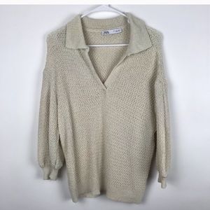 Zara Collar Open Neck Sweater
